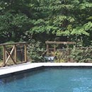 Landscape Design on pool in Garrison New York