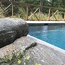 Landscape Design on pool in Garrison New York
